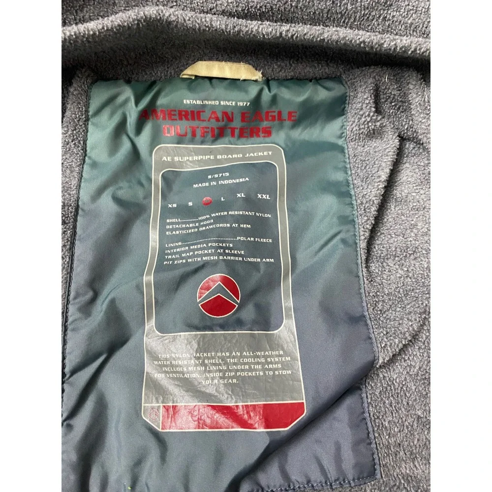 VTG American‎ Eagle Superpipe Board Jacket Mens Medium Red Teal Fleece Lined